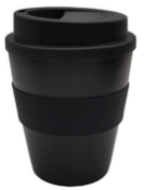 36 x Milano Mini 350ml Travel Coffee Mugs With Lids - Colour: Black - New Boxed Stock - Ref: 701480.