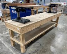 1 x Wooden Workbench - 240(L) X 60(W) X 72(H) - Ref: LB137 - CL1019 - Location: Waltham Abbey