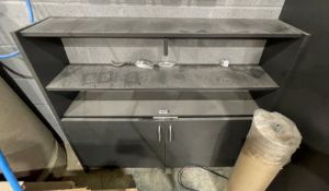 1 x 2 Door Open Top Storage Cabinet - 117(L) X 23(D) X 107(H) cm - Ref: LB203 - CL1019 - Location: