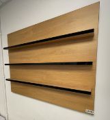 1 x Wall Mounted Shelves With Backboard - 90(W) X 70(H) X 11(D) cm - Ref: LB187 - CL1019 - Location: