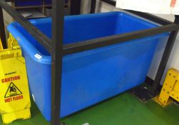 1 x Large Blue Storage Bin on Castors - Ref: VSS160