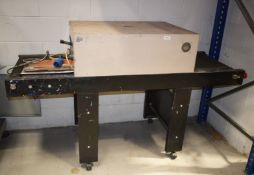 1 x Brown Conveyor Pony Dryer - Fan Cooled with Adjustable Temperature Control - Dimensions: H82/112
