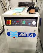 1 x MTA Industrial Water Chiller - Model TAE 015 - 400v 3,3kw - Dimensions: H x W x D cms