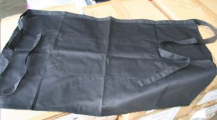 60 x Black Short Aprons With Pocket - Ref: 140 - CL1030 - Location: Anglesey LL77Collection