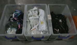 1 x Contents Of 3 Boxes Of Closed End Zips. 1 Box Metal Zips - Black. 2 Boxes Nylon Zips - 1 Box
