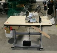 1 x YAMATO 4 Thread Over Locker - Air Thread Cut, Air Foot Lift, Single Phase - Wheeled - Ref: 6 -