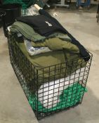 1 x Contents Of Trolley - Trolley Excluded. Tubular Cotton Sweatshirt (Khaki) And T.Shirt Fabric.