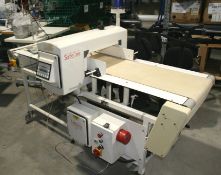 1 x SAFELINE Metal Detector Conveyor With Printer And Calibration Testing Card Samples - Single