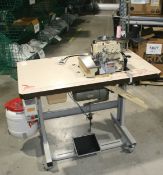 1 x YAMATO 4 Thread Over Locker - Air Thread Cut, Air Foot Lift, Single Phase. Ruffling