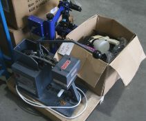 2 x Heat Press Cap Machines And Box Of Miscellaneous Items - Ref: 145 - CL1030 - Location: