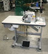 1 x PFAFF Bellow 4 Thread Over Locker, Air Thread Cut, Air Foot Lift, Single Phase, New Motor -