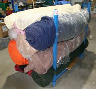1 x Contents Of Stillage - Mainly Assorted Fleece Fabric And 3 Rolls Of Towelling - Ref: 58 - CL1030