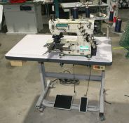 1 x YAMATO Multi Needle Cover Stitch With Waist Band Attacher, Single Phase - Wheeled. - Ref: 11 -