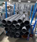 1 x Large Metal Stillage With Plastic Pipes - Uprights Can Be Removed - Plastic Pipes Used To