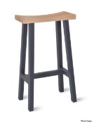 1 x Clockhouse Bar Stool - Carbon & Natural - RRP £225.00 - Ref: GTC562/GTCC13 - CL1017 -