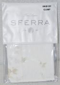 1 x SFERRA 'Tenora 3488' Luxury Italian Printed Boudoir Pillow Sham in Pale Cream, 12X16