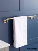 1 x Novello Large Towel Rail In Antique Brass - Ref: GTC644/GTCC14 - CL1017 - Location: Altrincham