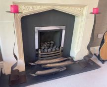 Pair of Freestanding Iron Sculptural Ribbon Candleholders - Ref: LB393 - CL1020 - NO VAT ON THE