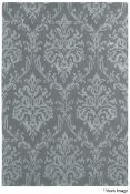 1 x SANDERSON 'Riverside Damask' Hand-Tufted Pure New Wool in Pewter Grey (46705) - Original RRP £