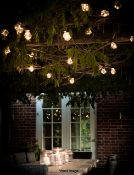 1 x Festoon Lights - Classic - 20 Bulbs - Black - Ref: GTC586/RC - CL1017 - Location: Altrincham