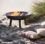 1 x Foscot Medium-sized Raw Metal Fire Pit - Original RRP £160.00 - Ref: GTC884 - CL1017 - Location: