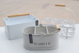 1 x Washing Up Tidy + Kinloch Grooming Bucket + Milk Bottle Holder - Ref: GTC693/GTCC16 - CL1017 -