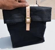 1 x Kimmeridge Folding Lunch Bag In Ink-Wax Canvas - Ref: GTC775/GTRC20 - CL1017 - Location:
