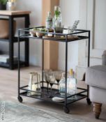1 x Portloe Drinks Trolley in Powder Coated Steel - Original RRP £250.00 - Ref: GTC879 - CL1017 -