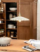 3 x Wanstrow Ceiling Pendant Lights - Colour: Chalk - Ref: GTC707/GTCC17 - CL1017 - Location: