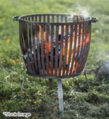 1 x Barrington Large Fire Pit Crafted in Raw Metal - Original RRP £200.00 - Ref: GTC854 - CL1017 -