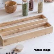 1 x Audley 2-Tier Spice Rack - Bamboo - Boxed - Ref: GTC754/GTCC18 - CL1017 - Location: Altrincham