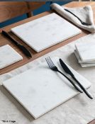 1 x Set Of 2 White Marble Place Mats - Ref: GTC675/GTCC15 - CL1017 - Location: Altrincham