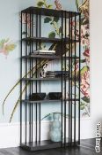 3 x CATTELAN ITALIA Arsenal Bookcase Shelves with a Graphite Grey Lacquer Finish (parts only) - Ref: