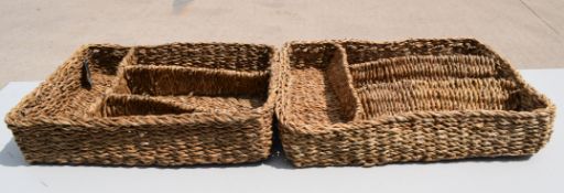 2 x Wicker Cutlery Dividers - Ref: GTC796/GTRC20 - CL1017 - Location: Altrincham WA14Condition