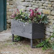 1 x Latchmere Wooden Planter Vegetable Flower Bed Trough 91cm Grey - Original RRP £150.00 - Ref:
