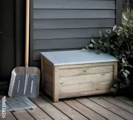 1 x Aldsworth Outdoor Metal Topped Storage Box, 80cm Wide - Original RRP £220.00 - Ref: GTC890 -