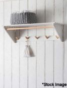 1 x Melcombe Slatted Laundry Shelf In Lily White - Ref: GTC766/GTCC19 - CL1017 - Location: