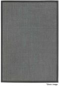 1 x DEKOWE 'Mara Sisal' Natural Fibre Machine-Woven Matt Rug in Anthracite Grey - Original RRP £607