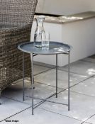 1 x Rive Droite Side Table - Colour: Charcoal - Boxed - Ref: GTC704/GTCC17 - CL1017 - Location: