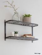 1 x Farringdon Double Wall Shelf - Steel - Ref: GTC767/GTCC19 - CL1017 - Location: Altrincham