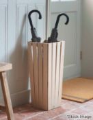 1 x Hambledon Handmade Natural Raw Oak Umbrella Stand - Original RRP £75.00 - Ref: GTC892 - CL1017 -