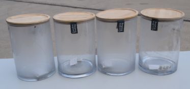 4 x Audey Xxl Glass Storage Jars - Ref: GTC732/GTCC18 - CL1017 - Location: Altrincham