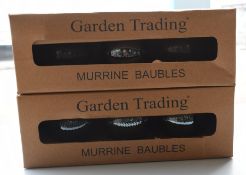 6 x Murrine Baubles - Supplied Over 2 Boxes - Ref: GTC585/RC - CL1017 - Location: Altrincham
