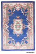 1 x THEKO HARMONY 'Ming 501' Hand-tufted Carpet Rug in Blue (300741) - Dimensions: 120 x 180cm - New