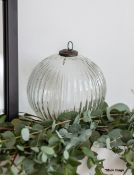 2 x Large Murrine Baubles - Clear - Boxed - Ref: GTC578/RC - CL1017 - Location: Altrincham