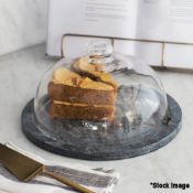 1 x Cake Dome / Marble Grey - Ref: GTC676/GTCC15 - CL1017 - Location: Altrincham WA14Condition