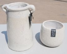 1 x Large Ravello Vase + 1 X Small Pot - Ref: GTC603/RC - CL1017 - Location: Altrincham