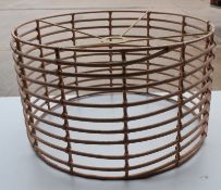 1 x Natural Round Woven Wicker Lamp Shade - Ref: GTC703/GTCC17 - CL1017 - Location: Altrincham