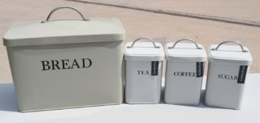 1 x Bread Bin, Tea Canister, Coffee Canister And Sugar Canister - Ref: GTC720/GTCC18 - CL1017 -