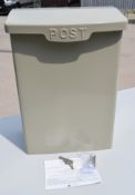 1 x Shipton Metal Waal Mounted Post Box - Ref: GTC606/RC - CL1017 - Location: Altrincham